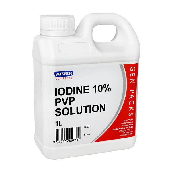 Vetsense Gen-Packs Iodine 10% PVP Solution