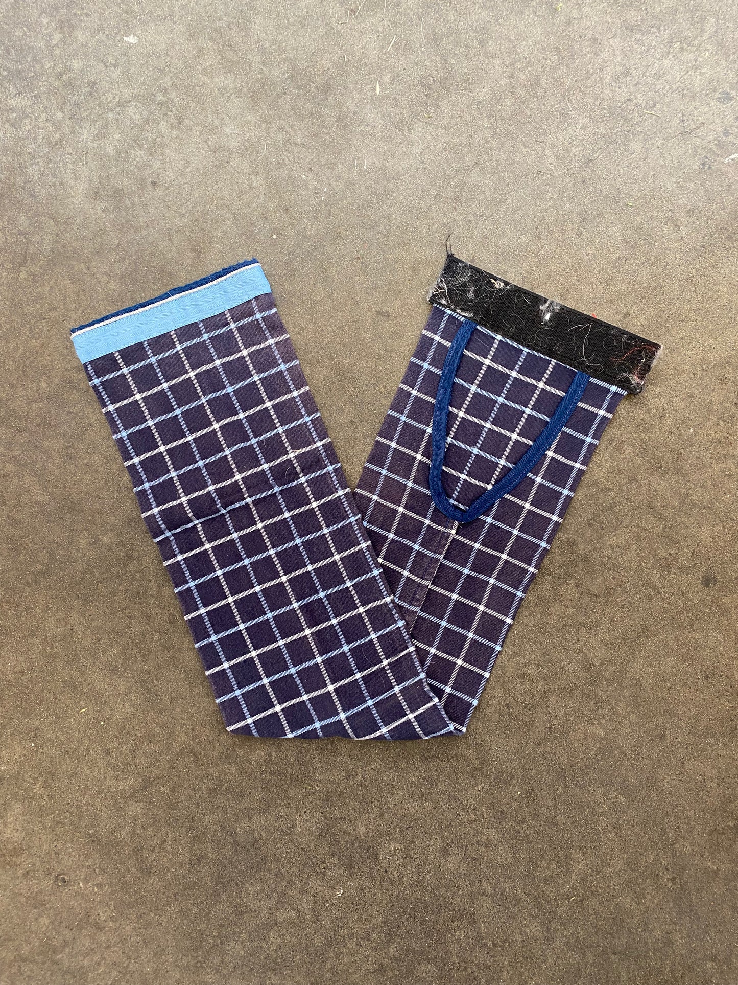 SH Tail Bag 89cm/35" Dark Blue White Check (251010)