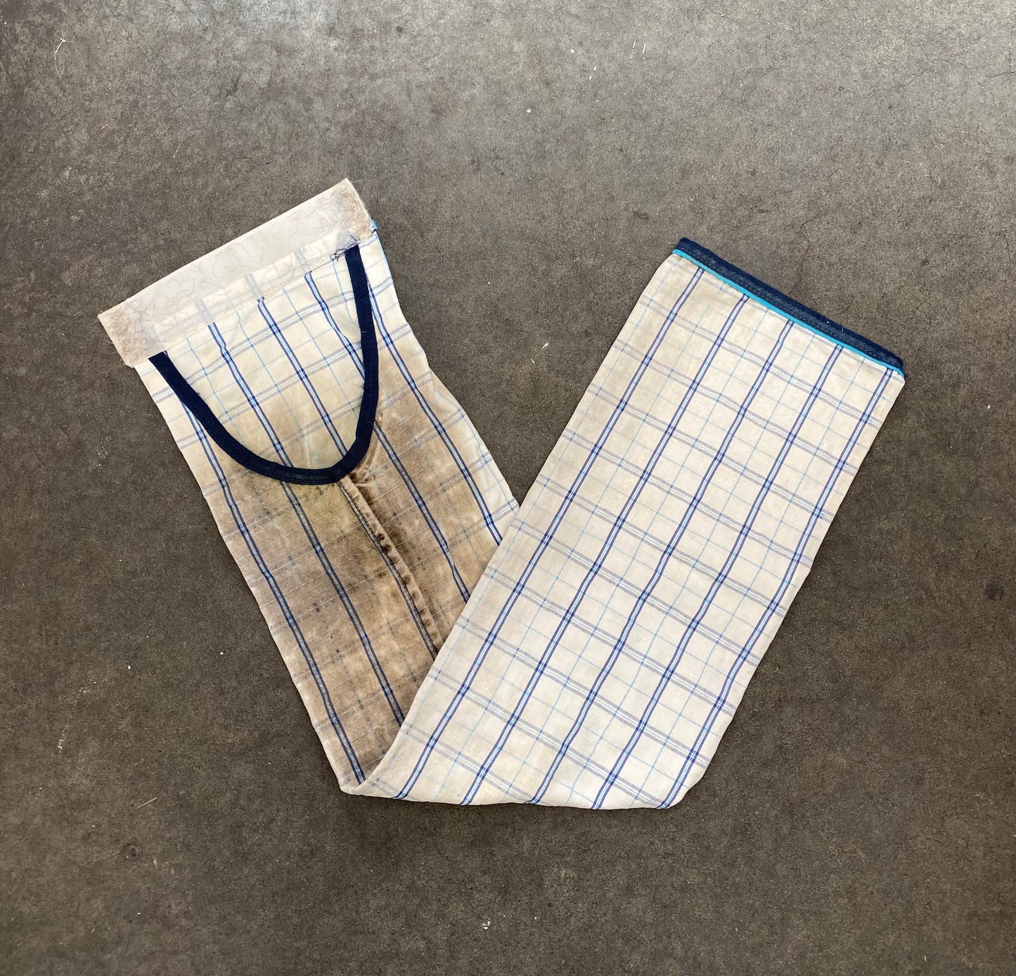SH Tail Bag 90cm/35.4" White and Blue Check (250101)