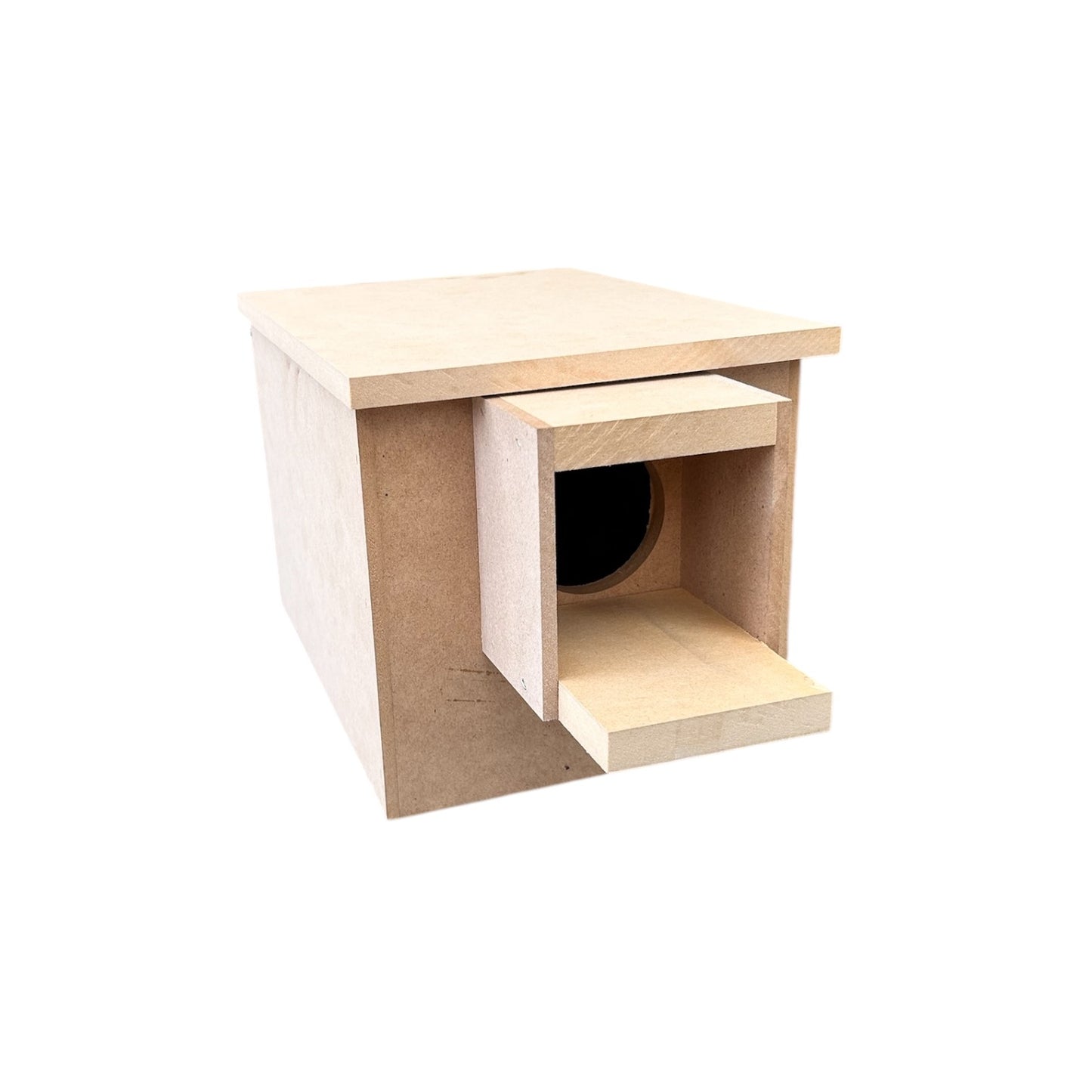 Wooden Small Parrot Nest Box w Funnel