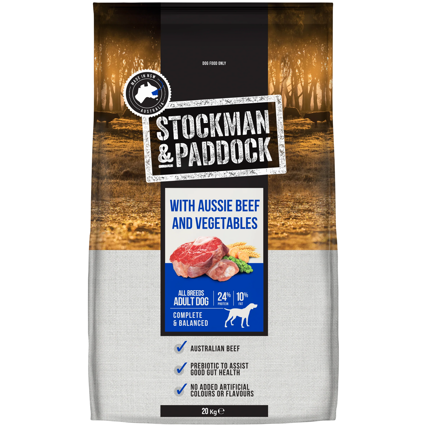 Stockman & Paddock Beef & Vegetables Adult Dry Food 20kg