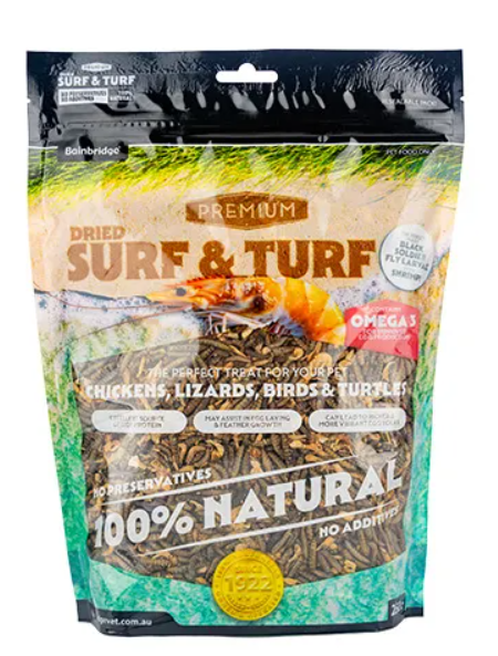 Bainbridge Dried Surf & Turf 250G (BSFL&Shrimp)
