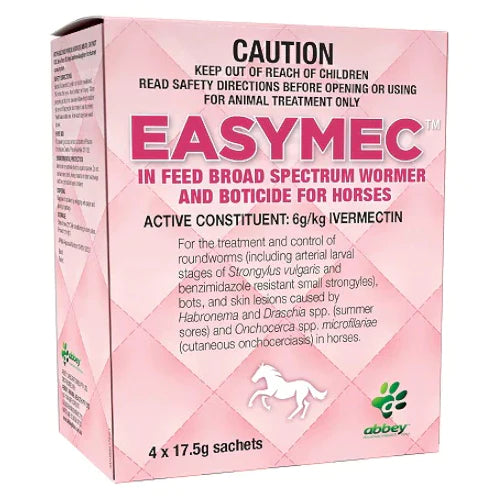 Abbey Labs Easymec In Feed Wormer 17.5g 4pk