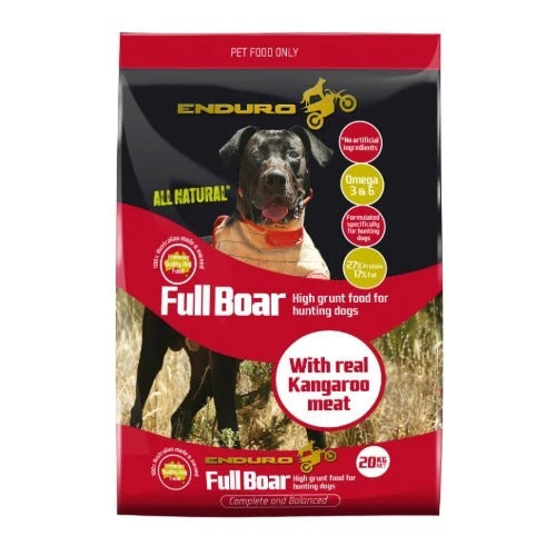Enduro Full Boar Dog Food 20kg With Real Kangaroo Meat
