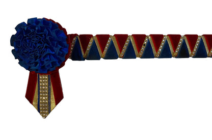 Show Browband 14" Red/Navy (231698)