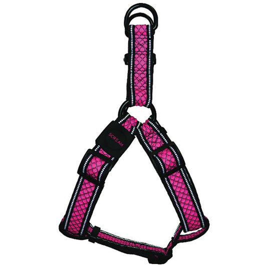 Scream REFLECTIVE STEP IN HARNESS Loud Pink 2.0x43-59cm