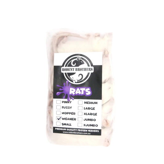 RB Frozen Rat WEANER - 5 Pack (50-69 grams)