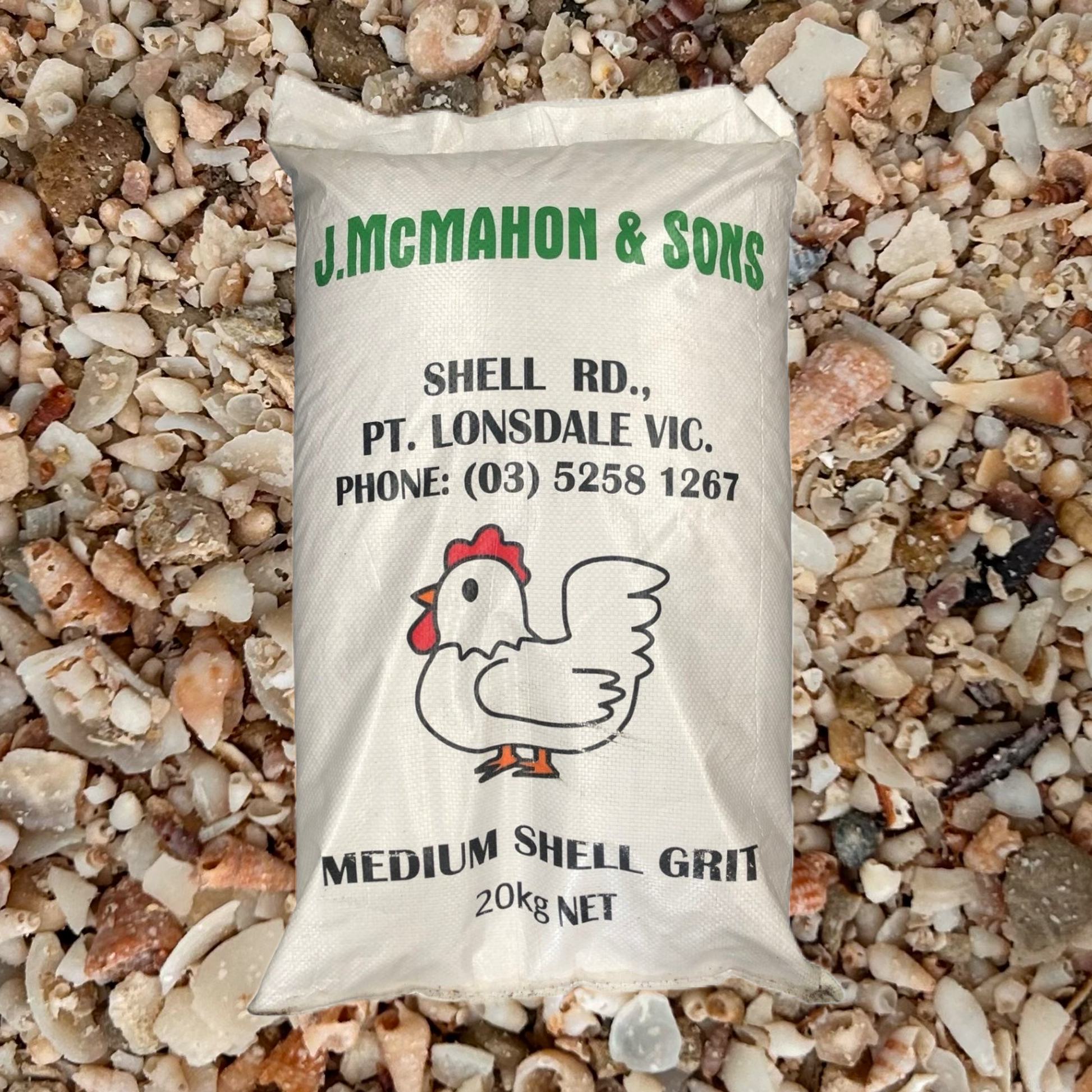Medium Shell Grit McMahon Medium Shell Grit – Coastspetproduce