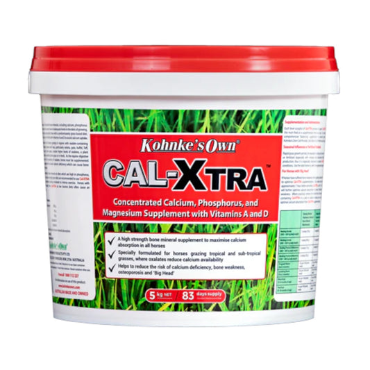 Kohnke's Own Cal-Xtra. 5kg Calcium Supplement for Horses Grazing on Oxalate Pastures