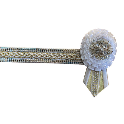 SH Browband 14" White/Gold (240384)