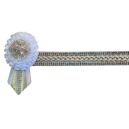 SH Browband 14" White/Gold (240384)
