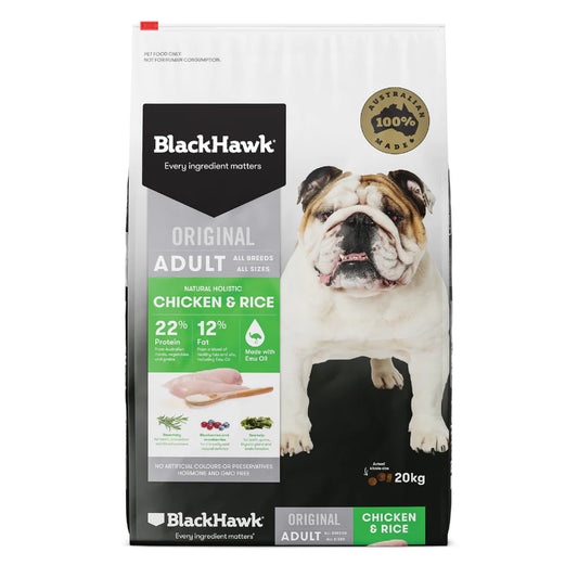 Black Hawk Adult Chicken & Rice Dog Food 20kg