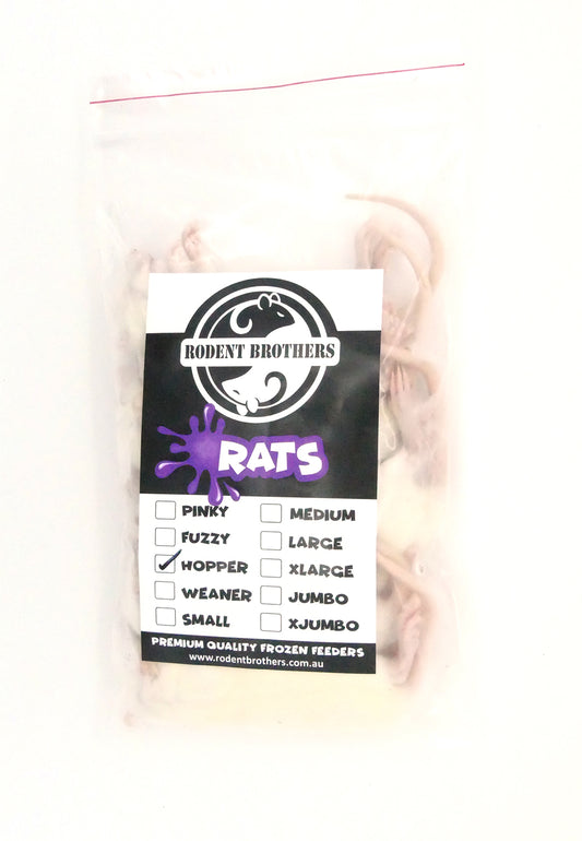 Rb Frozen Rats HOPPER - 5 Pack (30-49 grams)