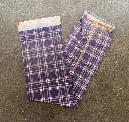 SH Tail Bag 90cm/35.4" White and Blue Check (250104)