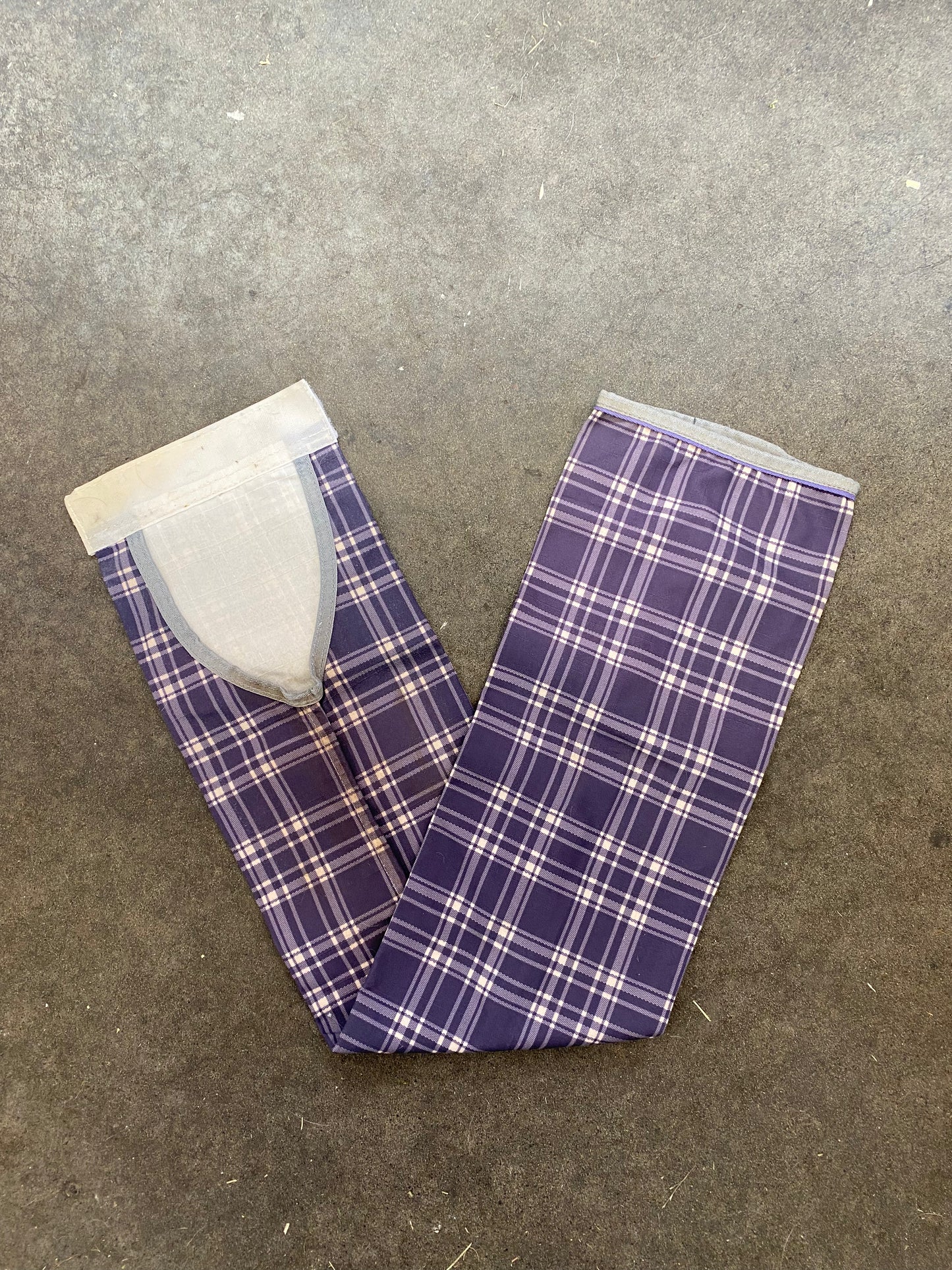 SH Tail Bag 97cm/38.1" Navy Blue with White Check (250103)