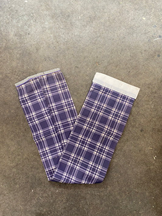 SH Tail Bag 97cm/38.1" Navy Blue with White Check (250103)