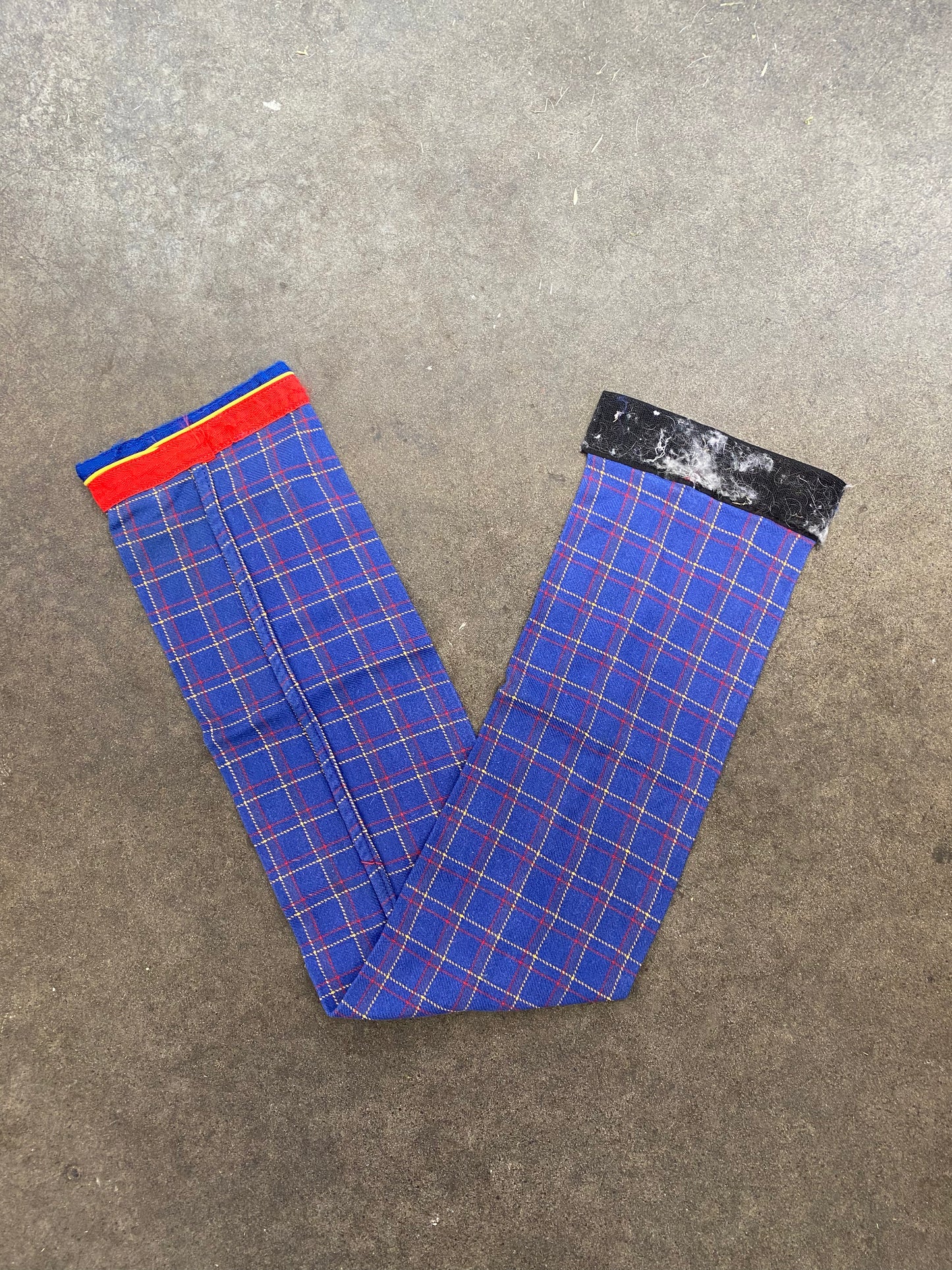 SH Tail Bag 90cm/35.4" Dark Blue & Yellow check (250114)