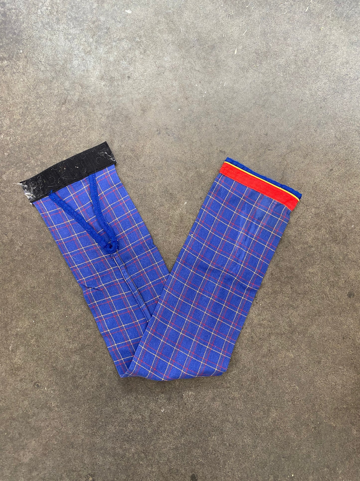 SH Tail Bag 90cm/35.4" Dark Blue & Yellow check (250114)