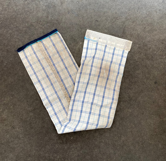SH Tail Bag 90cm/35.4" White and Blue Check (250101)