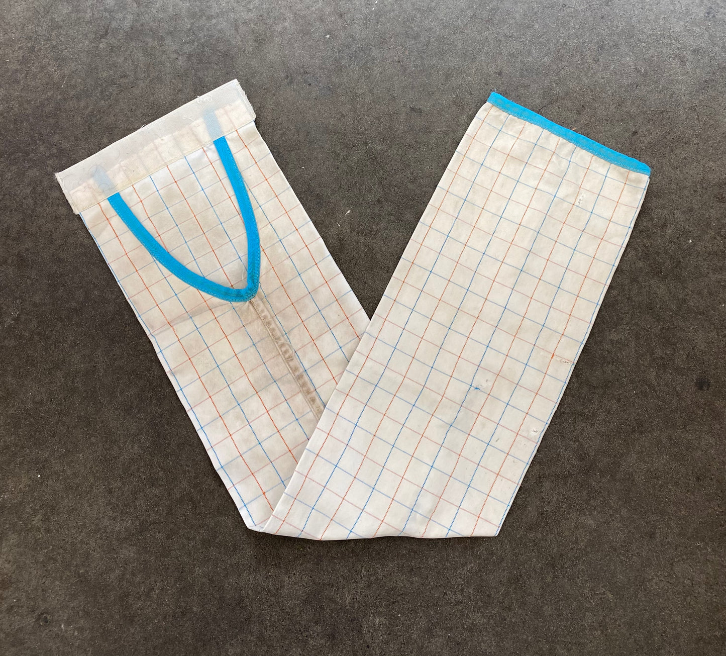SH Tail Bag 90cm/35.4" Blue and Orange check (250106)