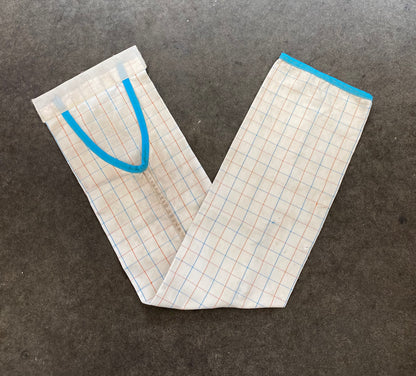 SH Tail Bag 90cm/35.4" Blue and Orange check (250106)