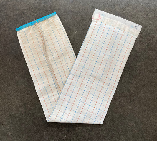 SH Tail Bag 90cm/35.4" Blue and Orange check (250106)