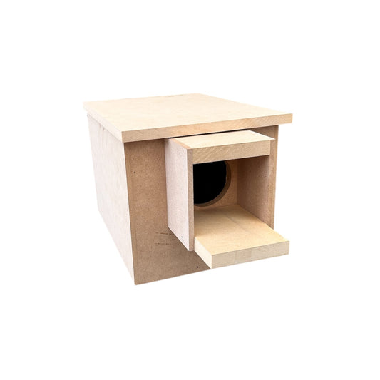 Wooden Small Parrot Nest Box w Funnel