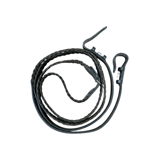 SH Plaited Rein FULL Black (242770)