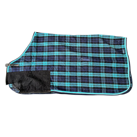 SH Stable 8 Wool Rug 5'3 Blue Tartan (241555)