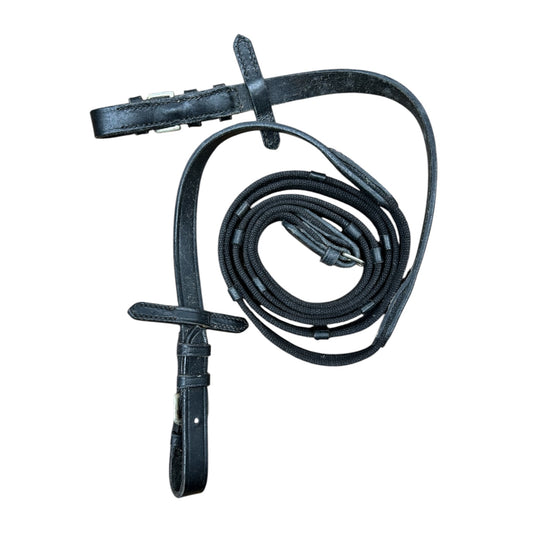 SH Webbing Reins ADULTS Black (2402198)