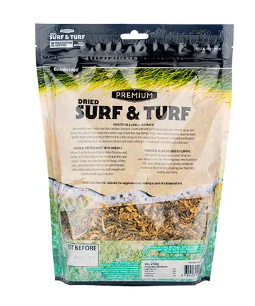 Bainbridge Dried Surf & Turf 250G (BSFL&Shrimp)