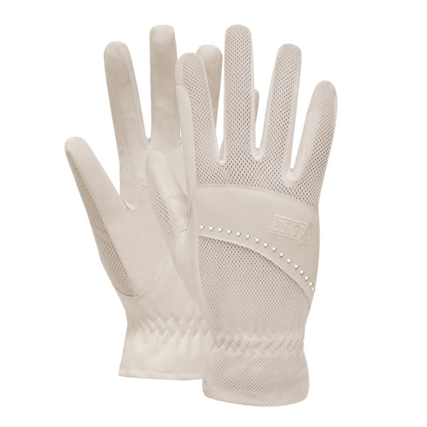 SH ELT Arosa Gloves With Diamontes MEDIUM White (240116)
