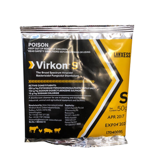 Virkon-S Disinfectant. 50g Sachet