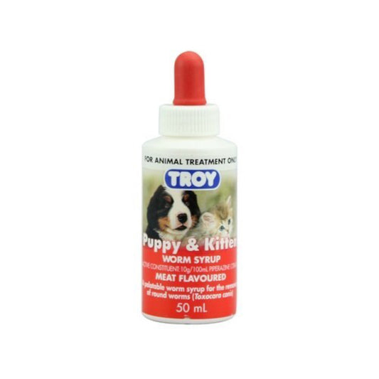 Troy Puppy and Kitten Worm Syrup 50ml
