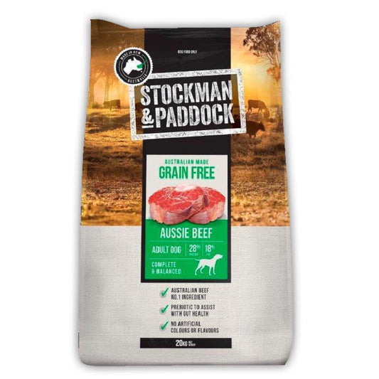 Stockman & Paddock Grain Free Beef Dog Kibble 20kg