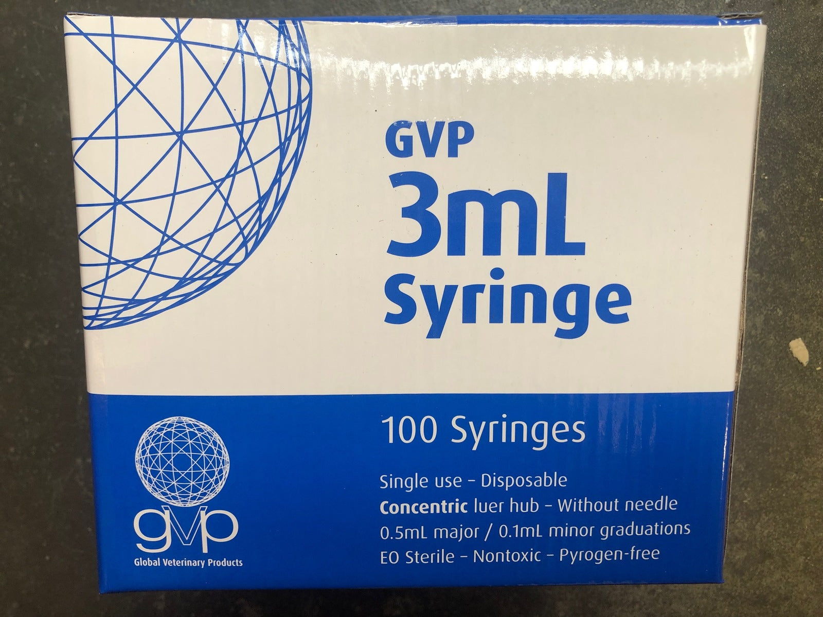 GVP Disposable Syringe 3ml Box Of 100