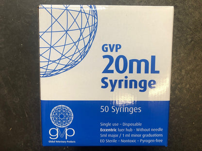 GVP Disposable Syringe 20ml Box Of 50