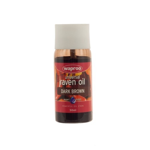 Waproo Raven Oil Dark Brown 50ml Stain For Leather