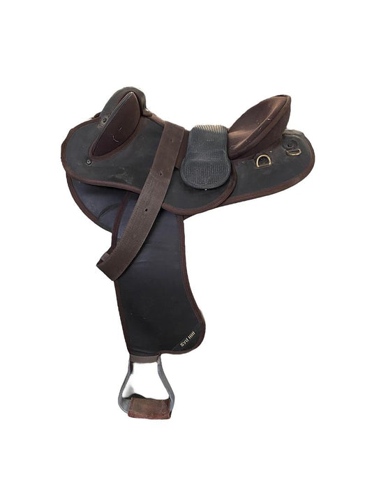 Syd Hill Stock Saddle With Swinging Fender 14" INNER SEAT Brown (236129)