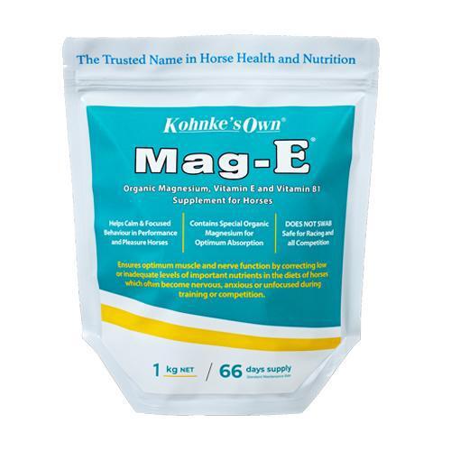 Kohnke's Own Mag E 1kg Organic Magnesium, Vitamin E and Vitamin B1 Supplement for Horses