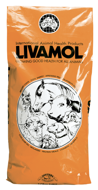 Livamol 10kg A Blend Of Proteins, Energy & Oils Formulated To Improve Coat Condition In All Animals