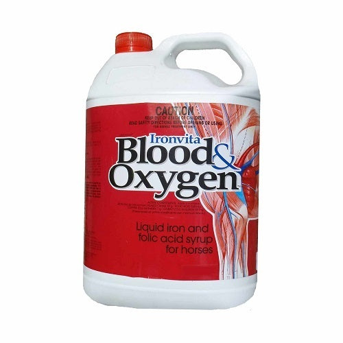 IAH Ironvita Blood & Oxygen 5 Litre Liquid Iron & Folic Acid Syrup For Horses