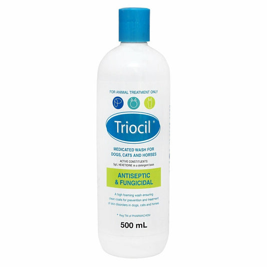 Triocil 500ml Antiseptic & Fungicidal Wash For Dogs, Cats & Horses