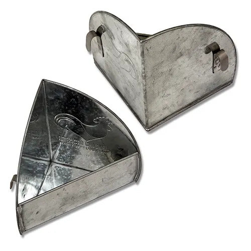 Galvanized Corner Feeder For Aviaries And Chicken Coops