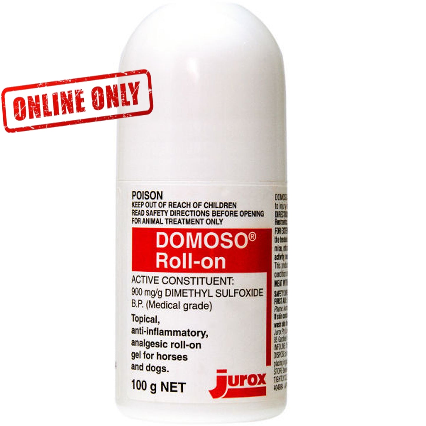 Domoso Roll On 100g Anti-inflammatory Analgesic Roll-on Gel For Horses & Dogs