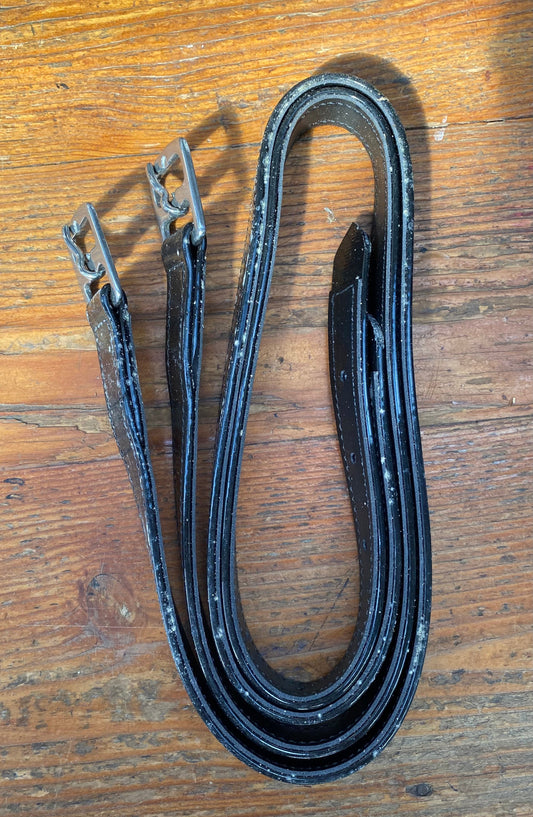 Race Stirrup Leathers SMALL Black (232016)