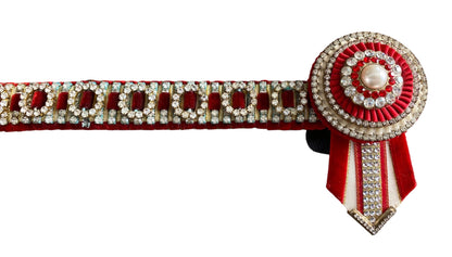 Browband 15.5” Red/Cream (232222)