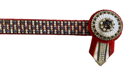 Browband 15” Red/Navy/White (238003)