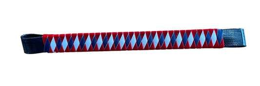 Show Browband 15" Red/Navy (2312211)