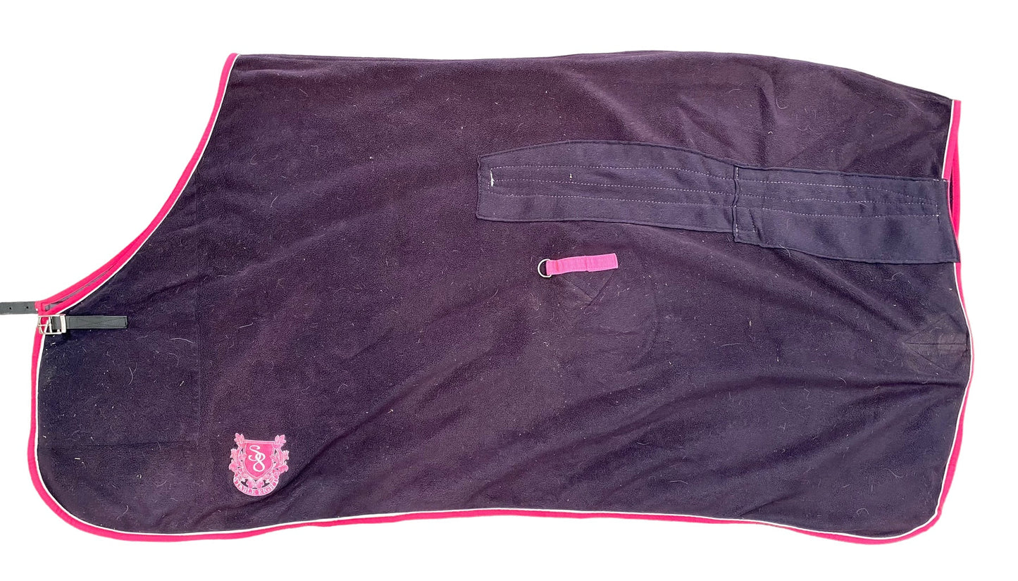 SH Stable 8 Fleece Rug 5'3 Navy/Pink (240165)